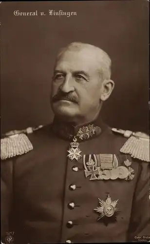 Ak Generaloberst Alexander von Linsingen, Portrait, Orden
