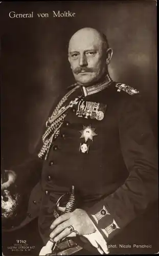 Ak Helmuth Johannes Ludwig von Moltke, Generaloberst, Chef des deutschen Generalstabs, Portrait