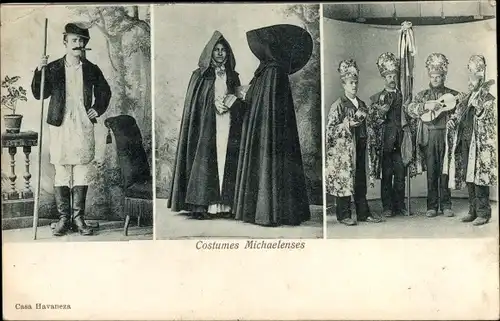 Ak Portugiesische Tracht, Costumes Michaelenses