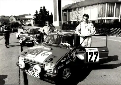 Foto Rennauto, Rennfahrer, Ream Dose und Stich, Talbot Samba Rallye