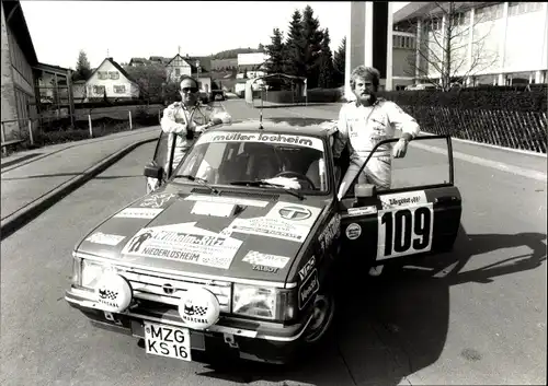 Foto Rennfahrer Team Krisam und Schmitt, Talbot Samba Rallye