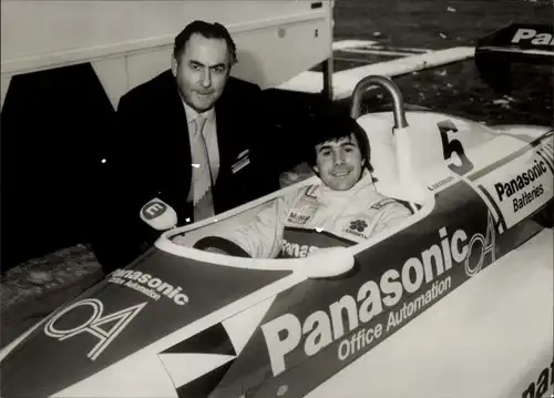 Foto BMW Rennauto, Rennfahrer Gary Brabham, Sir Jack Brabham
