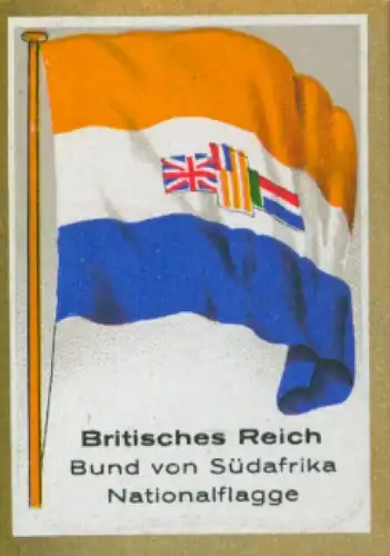 Sammelbild Ulmenried Fahnenbilder Nr. 371,  Britisches Reich, Bund von Südafrika, Nationalflagge