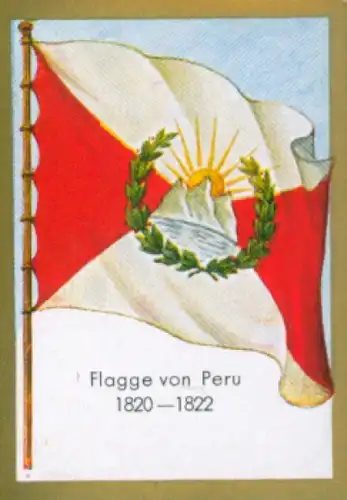 Sammelbild Ulmenried Fahnenbilder Nr. 190, Flagge von Peru