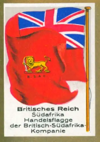 Sammelbild Ulmenried Fahnenbilder Nr. 373, Britisches Reich, Südafrika, Handelsflagge