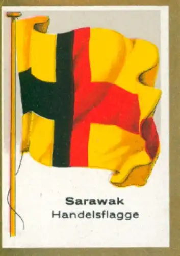 Sammelbild Ulmenried Fahnenbilder Nr. 254, Sarawak, Handelsflagge