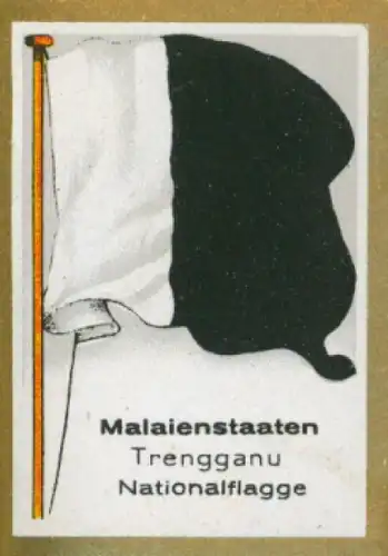 Sammelbild Ulmenried Fahnenbilder Nr. 253, Malaienstaaten, Trengganu, Nationalflagge