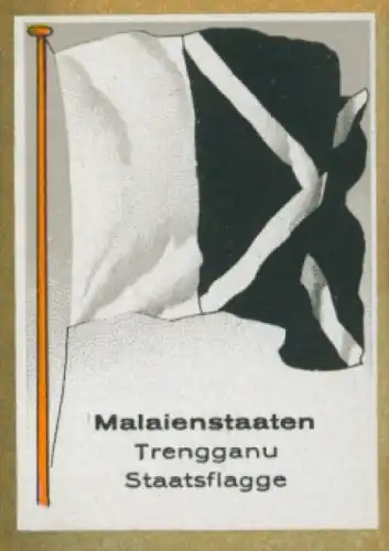 Sammelbild Ulmenried Fahnenbilder Nr. 252, Malaienstaaten, Trengganu, Staatsflagge