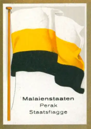 Sammelbild Ulmenried Fahnenbilder Nr. 251, Malaienstaaten, Perak, Staatsflagge