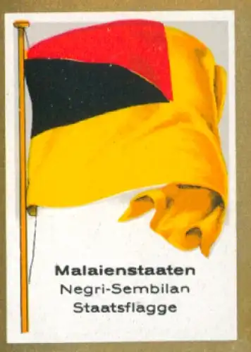 Sammelbild Ulmenried Fahnenbilder Nr. 246, Malaienstaaten, Negri-Sembilan, Staatsflagge