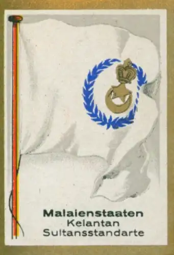 Sammelbild Ulmenried Fahnenbilder Nr. 247, Malaienstaaten, Kelantan, Sultansstandarte