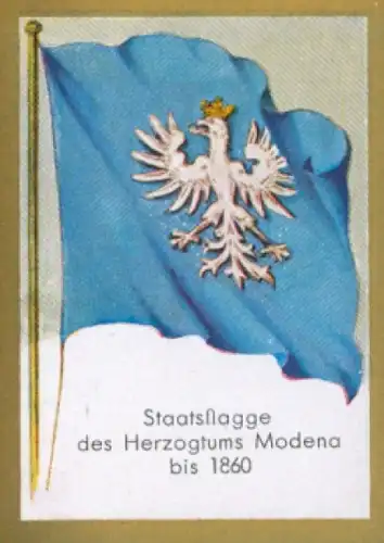 Sammelbild Ulmenried Fahnenbilder Nr. 211, Staatsflagge des Herzogtums Modena bis 1860