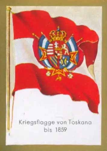 Sammelbild Ulmenried Fahnenbilder Nr. 210, Kriegsflagge von Toskana bis 1859