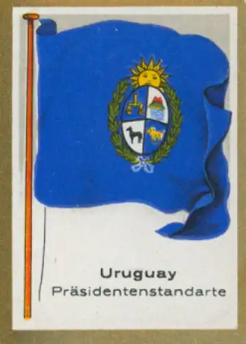 Sammelbild Ulmenried Fahnenbilder Nr. 361, Uruguay, Präsidentenstandarte