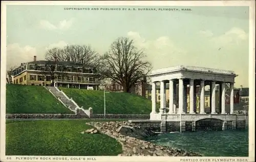 Ak Plymouth Massachusetts USA, Plymouth Rock House, Cole's Hill