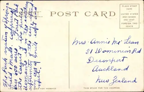 Ak Springfield Massachusetts USA, Eine Fahrt im Forest Park