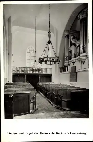 Ak's Heerenberg Gelderland, Innenraum mit Orgel der Hermvorde-Kirche