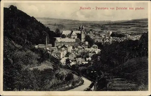 Ak Malmédy Wallonien Lüttich, Panorama, Blick von Bernister