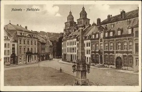 Ak Malmédy Wallonien Lüttich, Marktplatz