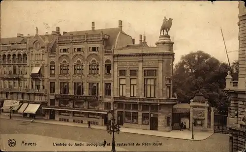 Ak Antwerpen Antwerpen Flandern, Zoologischer Garten, Restaurant du Paen Royal