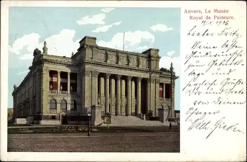 Ak Antwerpen Antwerpen Flandern, Königliches Museum für Malerei