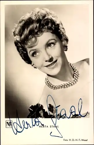 Ak Schauspieler Herta Staal, Portrait, Autogramm, Die tolle Lola