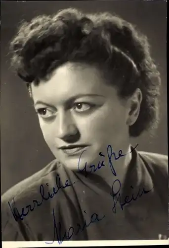 Foto Schauspielerin Maria Stein, Portrait, Autogramm