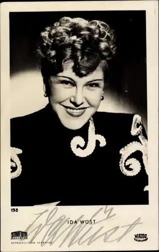 Ak Schauspielerin Ida Wüst, Portrait, Autogramm