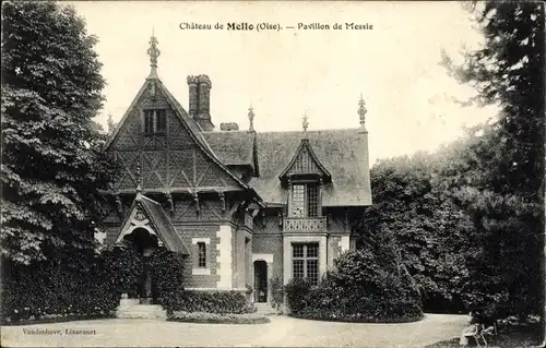 Ak Liancourt Oise, Schloss Mello, Pavillon de Messie