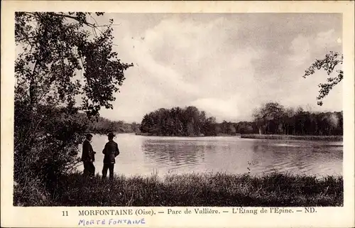 Ak Mortefontaine Oise, Parc Valliere, Etang de l'Epine