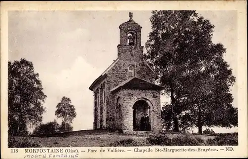 Ak Mortefontaine Oise, Park Vallière, Kapelle Ste Marguerite des Bruyeres