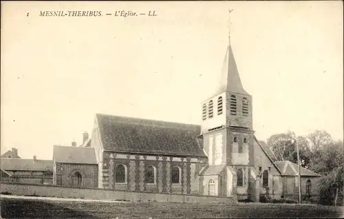 Ak Mesnil Théribus Oise, Kirche