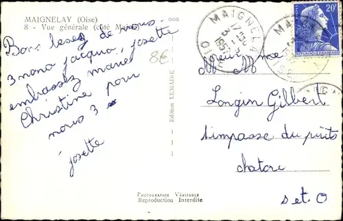 Ak Maignelay Montigny Oise, Gesamtansicht