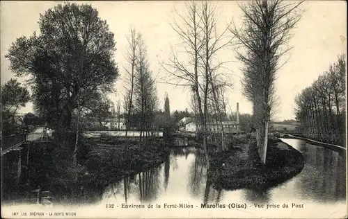Ak Marolles Oise, Vue prise du Pont