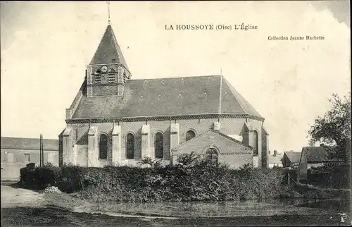 Ak La Houssoye Oise, Kirche
