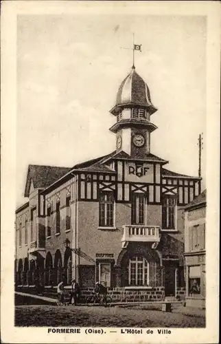 Ak Formerie Oise, Rathaus