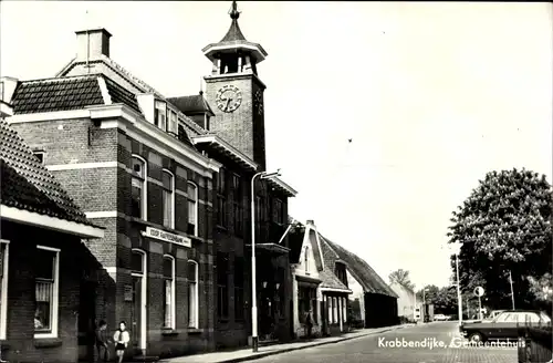 Ak Krabbendijke Zeeland, Gemeentehuis