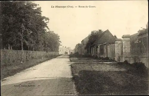 Ak La Houssoye Oise, Route de Gisors