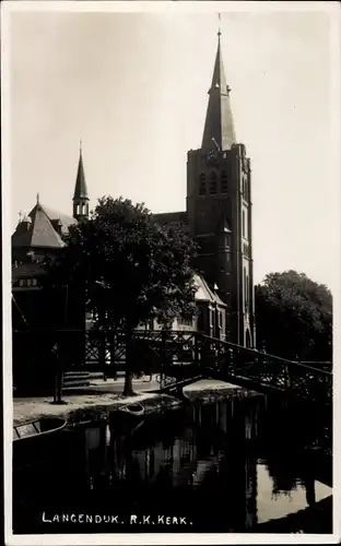 Foto Ak Langendijk Nordholland, R. K. Kerk