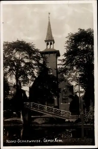 Foto Ak Noord Scharwoude Langedijk Nordholland Niederlande, Geref. Kerk