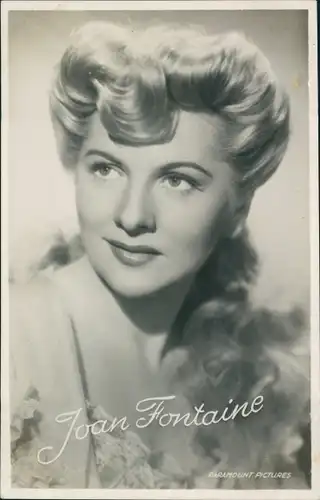 Ak Schauspielerin Joan Fontaine, Portrait