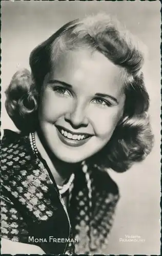 Ak Schauspielerin Mona Freeman, Portrait