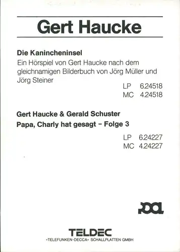 Ak Schauspieler Gert Haucke mit Hund und Katze, Autogramm