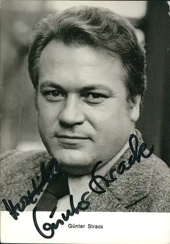 Ak Schauspieler Günter Strack, Portrait, Autogramm