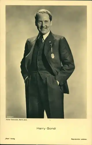 Ak Schauspieler Harry Gondi, Portrait