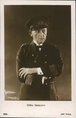 Ak Schauspieler Otto Gebühr, Portrait, Seemannsuniform, Amag 655