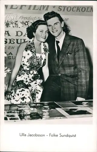 Ak Schauspielerin Ulla Jacobsson, Schauspieler Folke Sundquist, Portrait