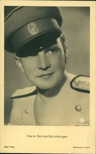 Ak Schauspieler Hans Schott-Schöbinger, Portrait