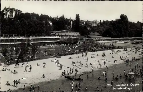 Ak Ouchy Lausanne Kanton Waadt, Bellerive Plage