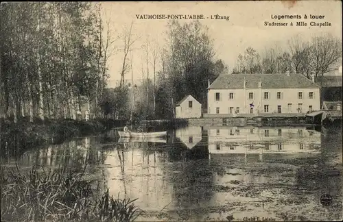 Ak Vaumoise Oise, Pont-l'Abbe, l'Etang, Logements a louer, s'adresser a Mlle Chapelle